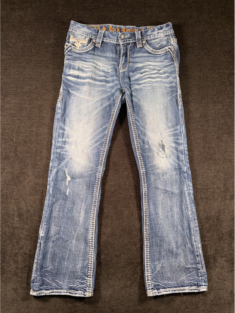Rock Revival Women's Distressed Bootcut Jeans Size 27